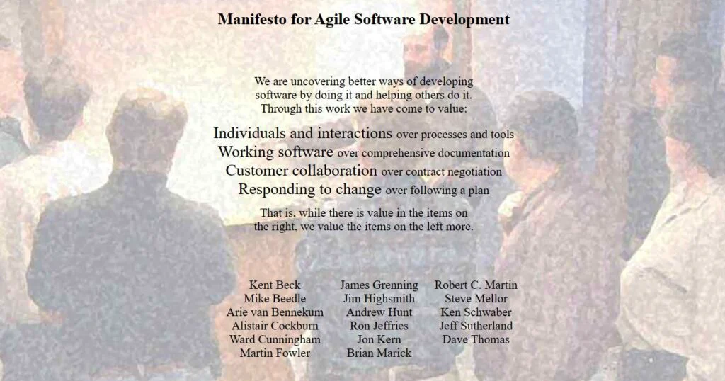 Manifesto For Agile Software Development