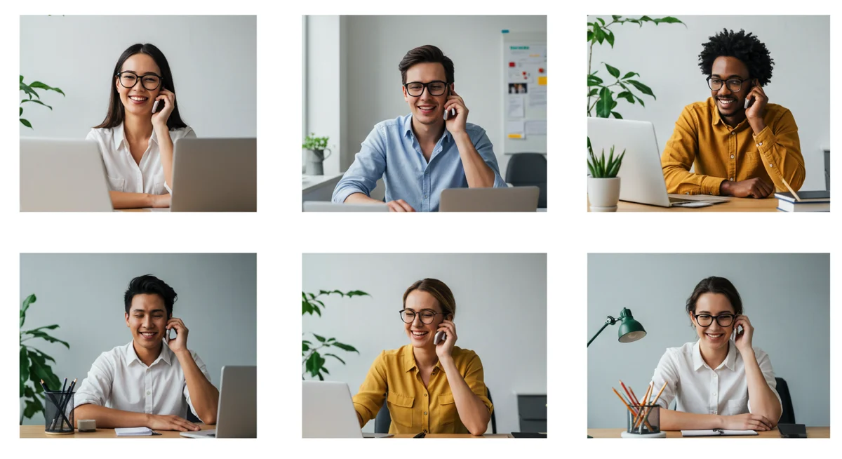 Group of remote tech workers discussing a project on video chat