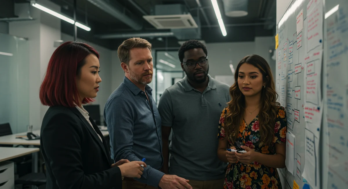 A group discussing future scenarios